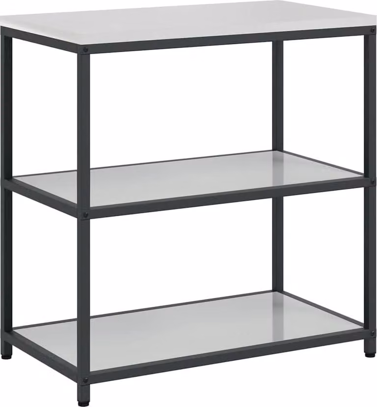 Mueble de almacenamiento de cocina Syfax moderno en color plateado con acabado mate, An/P/Al: 90 x 50 x 92 cm