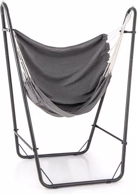 Silla colgante tipo huevo NORTHIX con estructura de metal y cojines, color gris, para adultos con capacidad de carga de 120 kg
