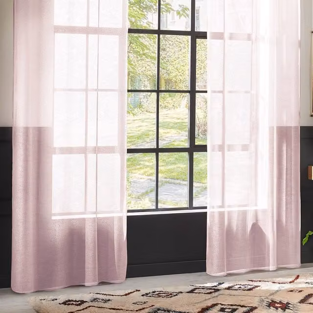 Cortina semitransparente Atmosphera Moly rosa An/Al: 135 x 240 cm