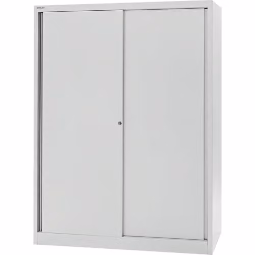 Armario de puertas correderas BISLEY Eco en gris con estantes internos y cerradura