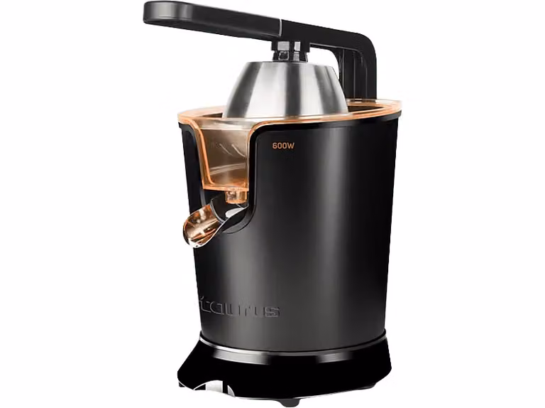Exprimidor de cítricos Taurus Easy Press 600 de 600W con capacidad de 0,65 l en color negro y componentes de acero inoxidable