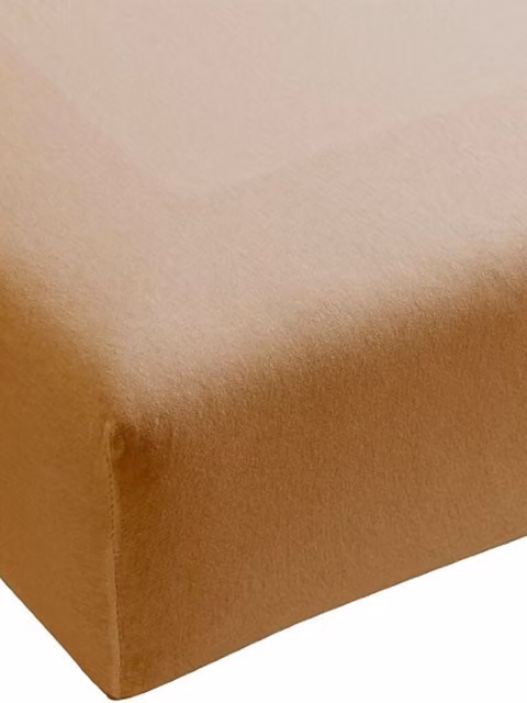 Sábana bajera de jersey de algodón BELLA DONNA de FORMESSE, color beige champiñón