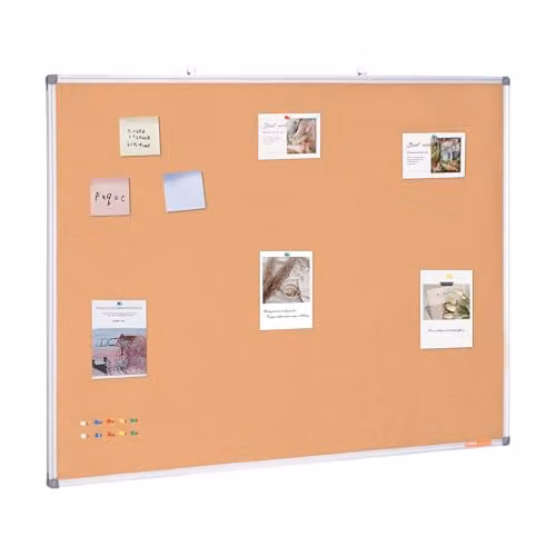 Tablero de corcho VEVOR para pared con marco de aluminio, color marrón, An/P/Al: 120 x 90 x 1,6 cm