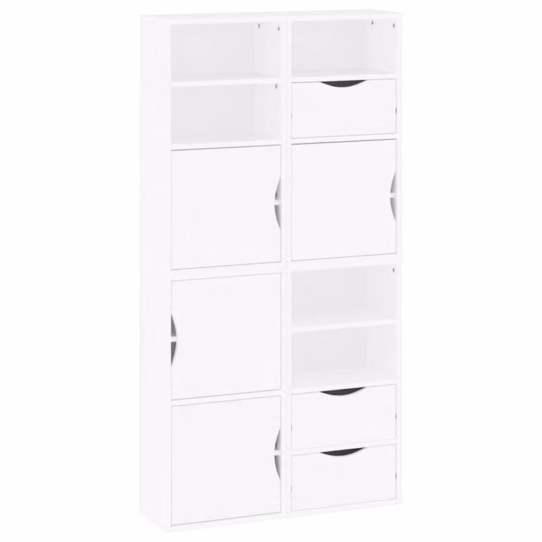 Set de 4 armarios auxiliares de pared Odda de vidaXL en color blanco, An/P/Al: 40 x 24 x 79 cm
