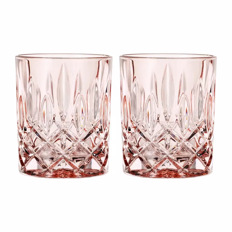 Juego de 2 vasos de cristal Nachtmann Noblesse color rosa de 295 ml