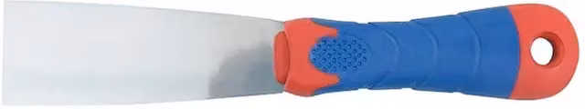 Espátula de pintor Connex con hoja de 40 mm y empuñadura de plástico en azul y rojo