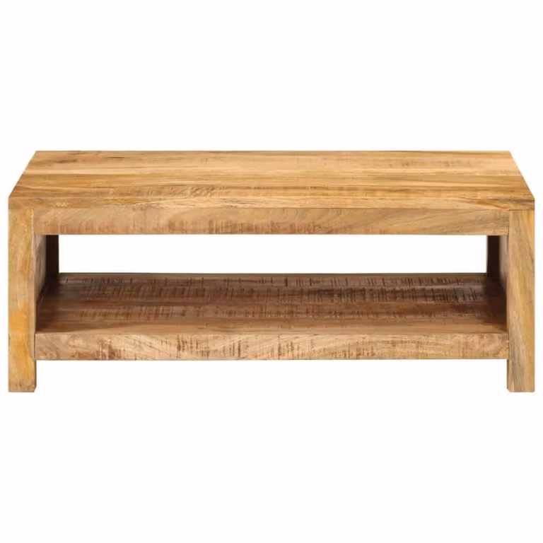 Mesa de centro rectangular de madera de mango Maison exclusive, color marrón, An/P/Al: 80 x 55 x 30 cm