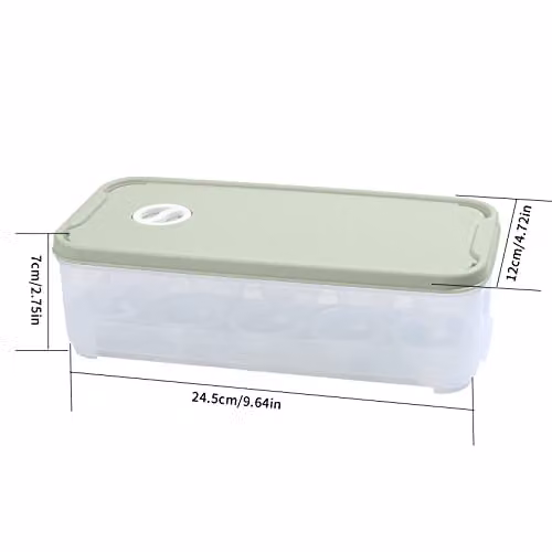 Set de 2 Hueveras de Plástico Pzihao con Tapa para Frigorífico, Contenedores Apilables y Aptos para Lavavajillas en Colores Azul, Verde o Transparente