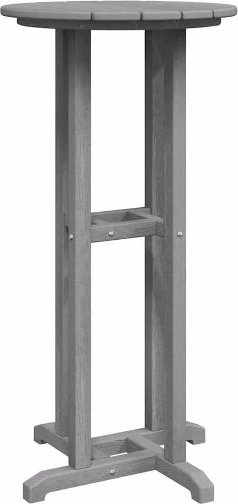 Mesa de bar Syfax gris de diseño minimalista para jardín o terraza, An/P/Al: 55 x 55 x 107 cm
