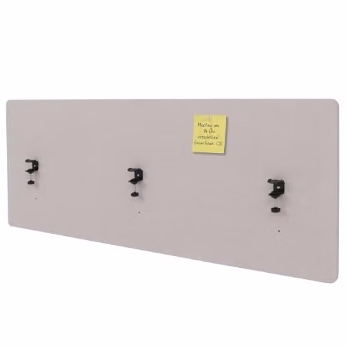 Mampara acústica de mesa Mendler HWC-G75 en color beige, An/P/Al: 60 x 160 cm