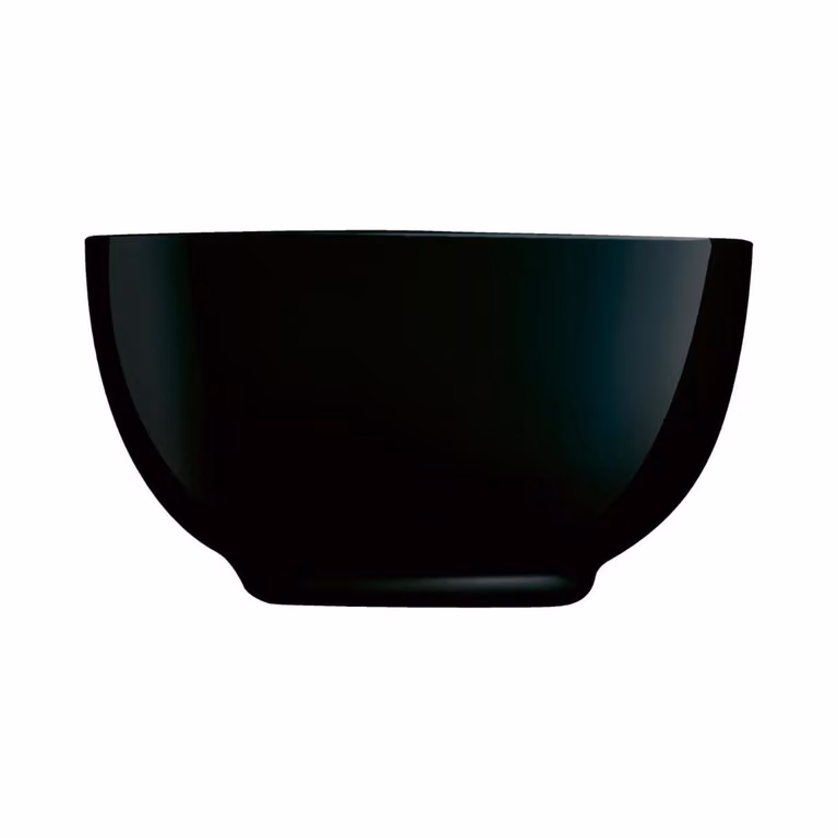 Juego de 6 boles de cereal Diwali de Luminarc en vidrio color negro, Diámetro: 14,5 cm