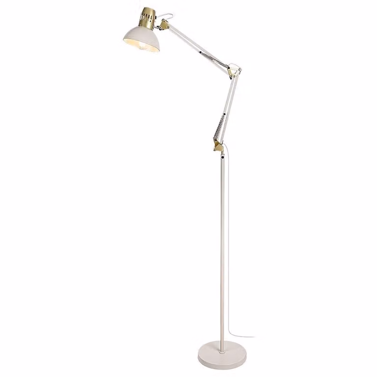 Lámpara de pie Rabalux Aristeo de estilo industrial en color beige con casquillo E27 y forma redonda