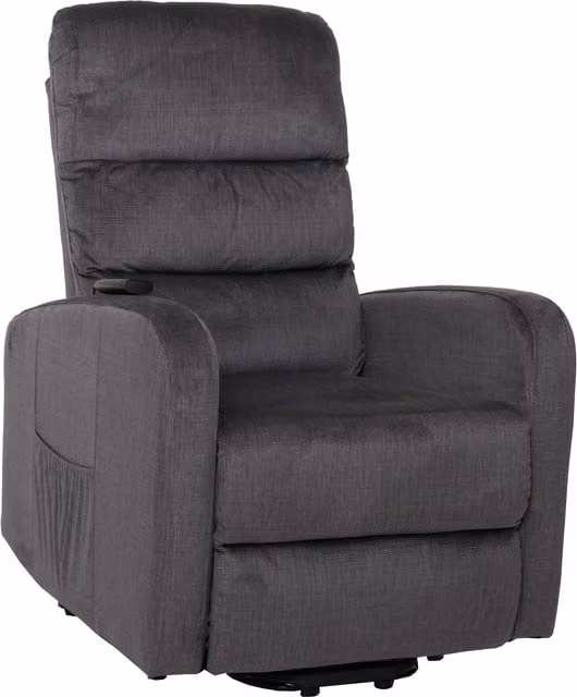 Sillón Reclinable Eléctrico de Relax DÉCOSHOP26 en Tejido de Chenilla Gris Oscuro con Mando a Distancia