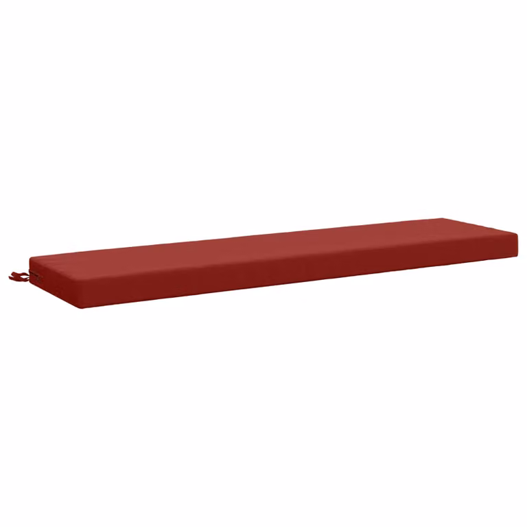 Cojín de banco vidaXL SOEST de poliéster rojo con funda extraíble y resistencia UV, An/P/Al: 150 x 40 x 8 cm
