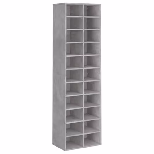 Armario para zapatos Helloshop26 en madera de ingeniería color gris para pasillo o salón An/P/Al: 54 x 34 x 183 cm