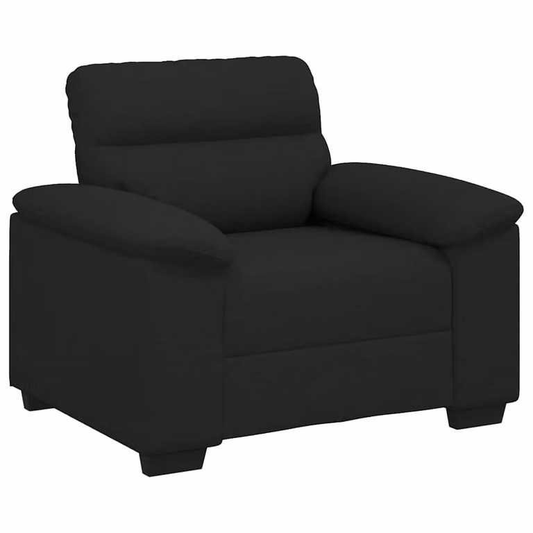 Sillón de tela negro vidaXL con reposabrazos An/P/Al: 100 x 81 x 84 cm