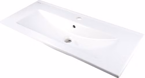Lavabo de cerámica empotrable rectangular blanco BuyBath An/P: 36 x 81,5 cm