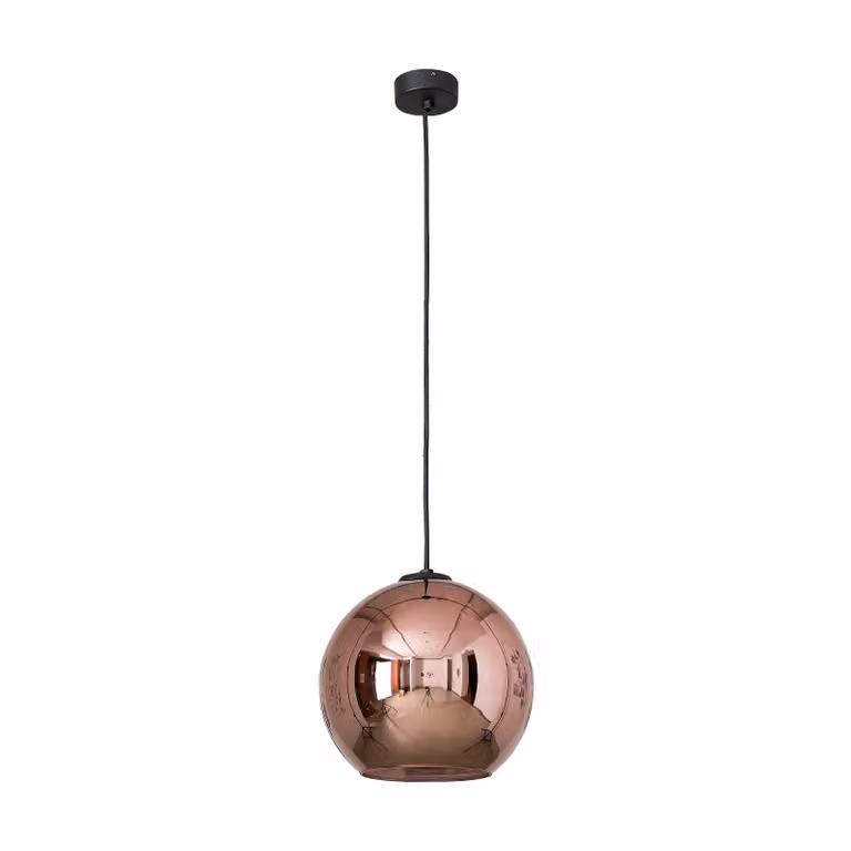 Lámpara de techo suspendida Nowodvorski Polaris en color cobre y cristal para tu sala de estar