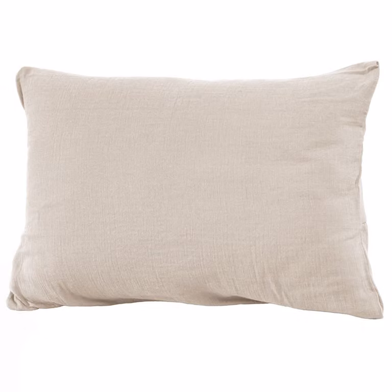 Funda de almohada de algodón lisa Housse De Rêve en color beige o marrón, An/P: 50 x 70 cm