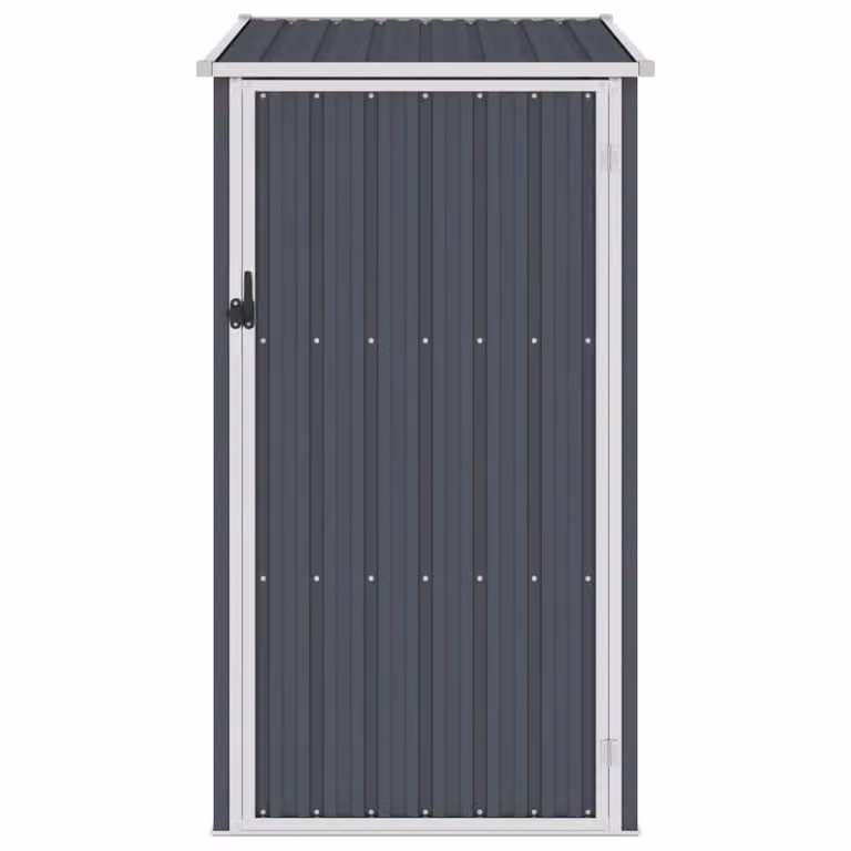 Armario alto de jardín Maison Chic en acero galvanizado color gris antracita An/P/Al: 87 x 98 x 159 cm