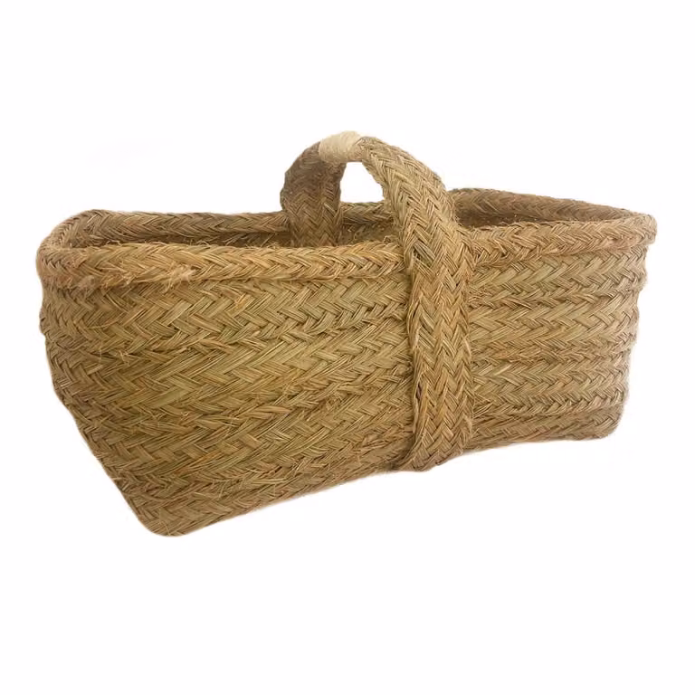 Cesta de esparto natural Lorena Canals color beige An/P/Al: 50 x 30 x 25 cm