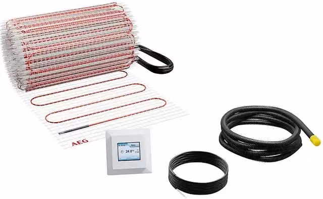 Alfombra eléctrica de calefacción AEG en color blanco, An/P: 670 x 30 cm