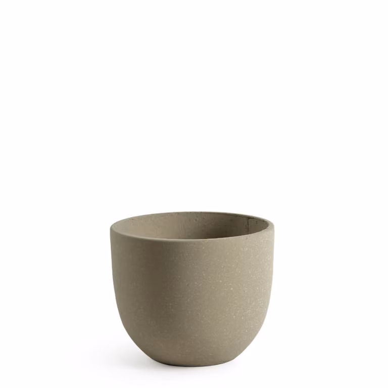 Macetero decorativo Sia Deco de cemento redondo en color beige, An/P/Al: 25 x 25 x 30 cm