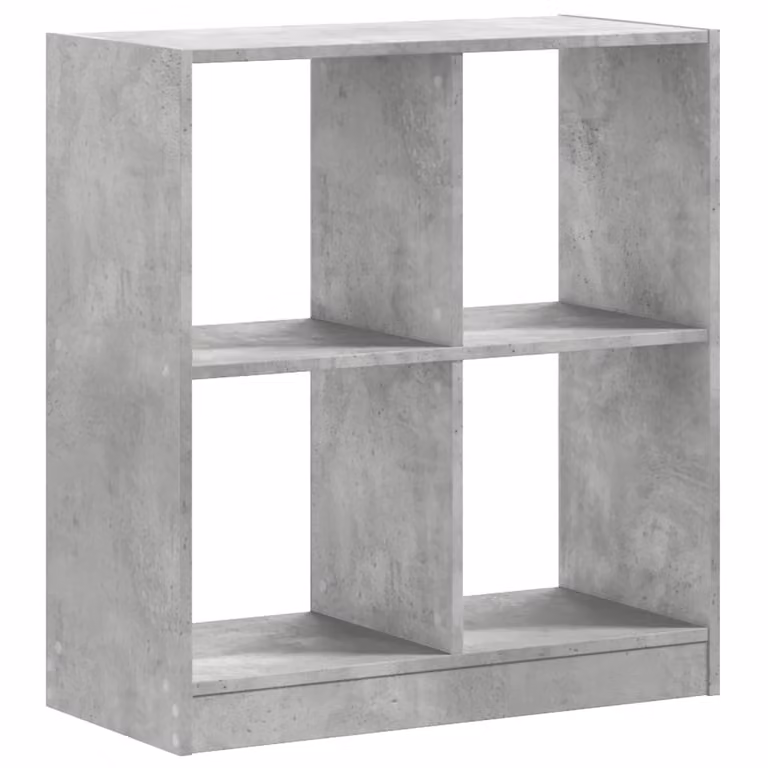 Estantería de madera de ingeniería vidaXL en color gris hormigón con estilo industrial, An/P/Al: 68,5 x 32 x 75 cm
