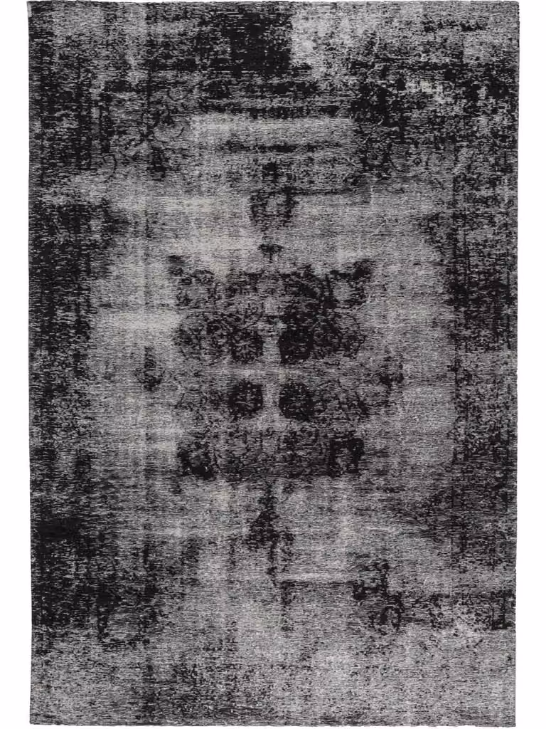 Alfombra de tejido plano Benuta en color negro, diseño patchwork y forma rectangular, An/P: 115 x 180 cm