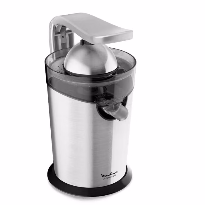 Exprimidor de palanca Moulinex Vitapress Pro PC700D10 de 300 W en acero inoxidable color plata y negro con sistema antigoteo