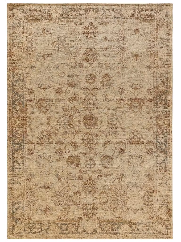 Alfombra Benuta de tejido plano estilo patchwork en color beige, rectangular, An/P: 80 x 165 cm
