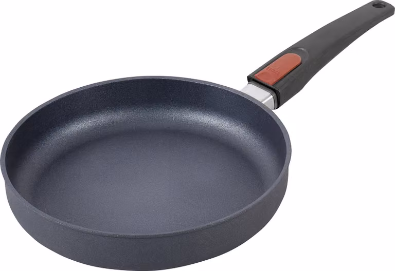 Sartén antiadherente Norbert Woll Diamond Lite con mango desmontable, apta para inducción, color negro y gris, Diámetro: 24 cm, Altura: 5 cm