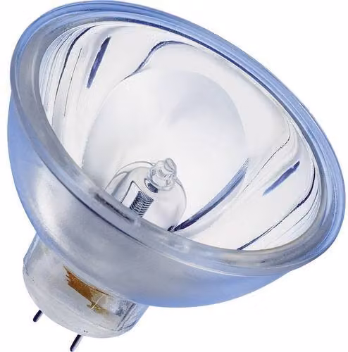 Lámpara halógena Osram de 12V 100W con casquillo GY6.35 y luz blanca cálida 3000K