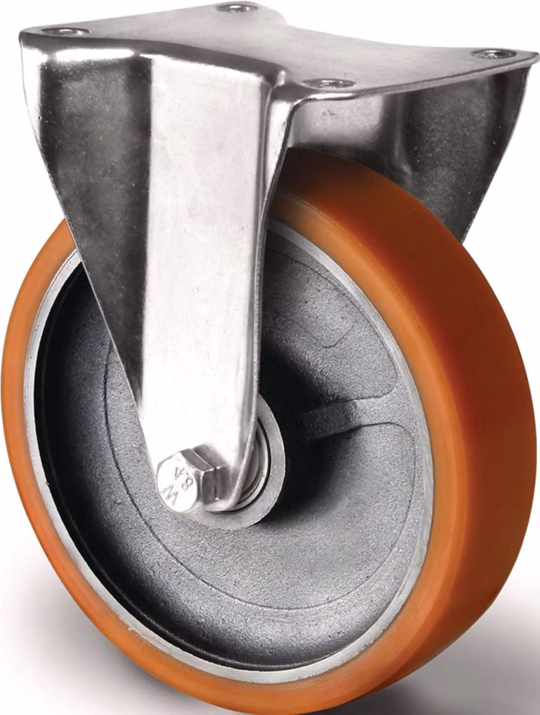Rueda de carga pesada giratoria TECWERK de poliuretano con diámetro de 200 mm y capacidad de 1000 kg