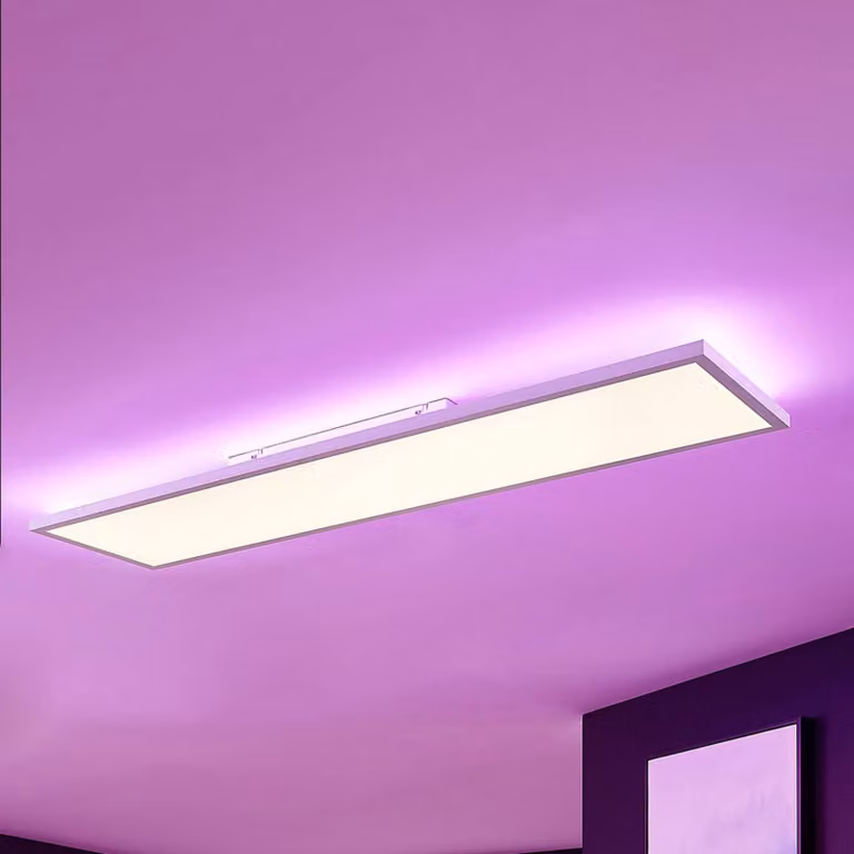 Panel LED Brenda Arcchio atenuable con mando a distancia en color blanco y ópalo para salón o comedor