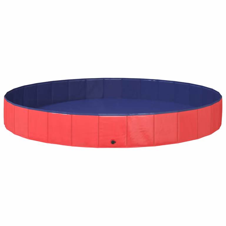 Piscina infantil inflable redonda vidaXL de color rojo en PVC con válvula de desagüe, Diámetro: 300 cm, Altura: 38 cm