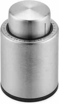 Tapón de botella de vino al vacío Bestchoice1 de acero inoxidable color plata con diseño redondo