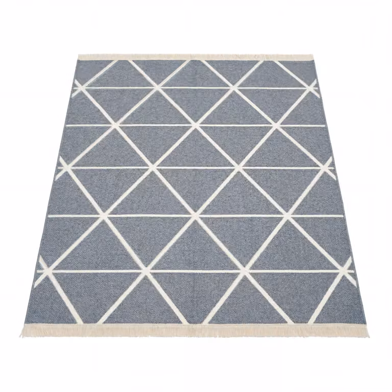Alfombra reversible Skyla gris y amarillo con diseño geométrico escandinavo, lavable, de algodón, An/P: 80 x 250 cm