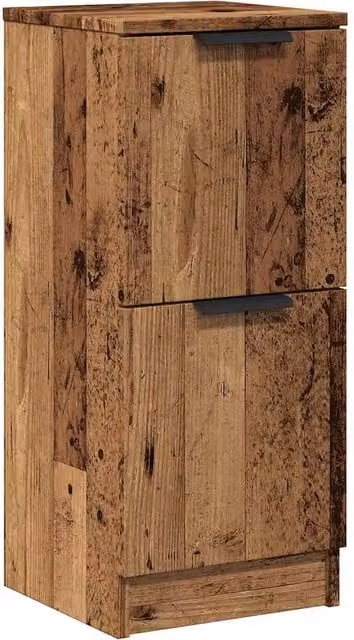 Aparador de pared SYFAX en madera de ingeniería color marrón con acabado envejecido An/P/Al: 30 x 30 x 70 cm