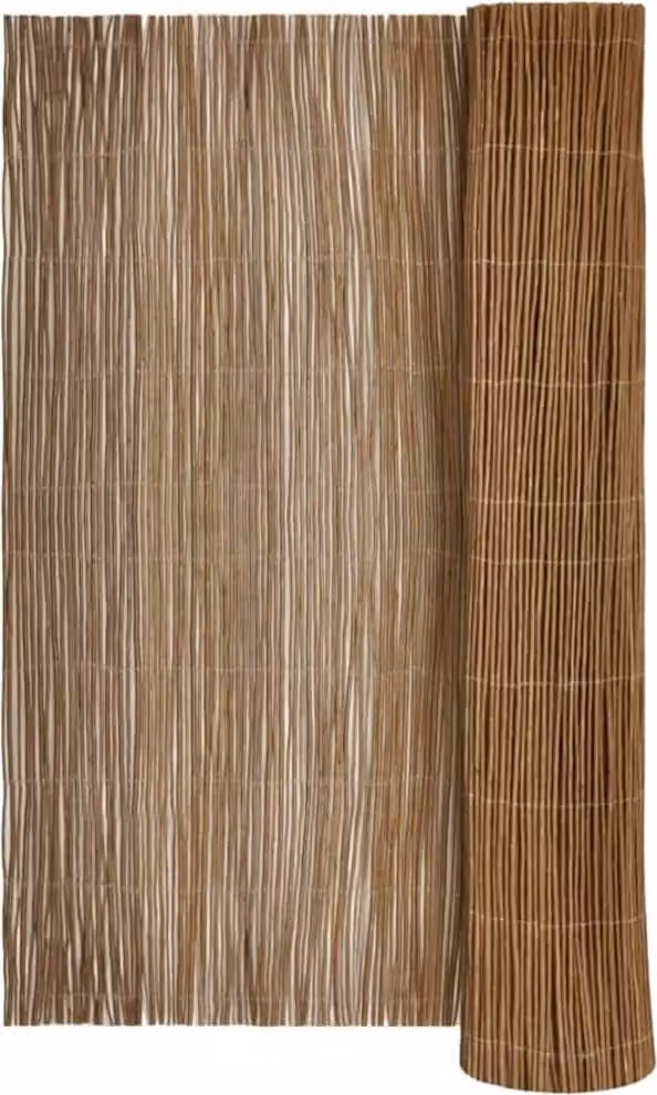 Valla de sauce tejida Syfax de madera color marrón, An/P/Al: 500 x 180 x 1 cm