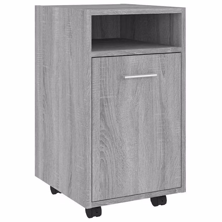 Armario auxiliar con ruedas VIDAXL de madera gris con puertas batientes An/P/Al: 33 x 38 x 60 cm