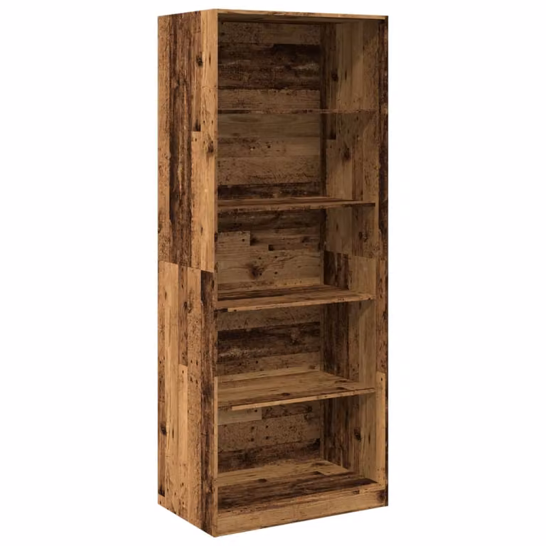 Armario de madera vidaXL en color marrón con acabado envejecido, An: 80 cm, P: 50 cm, Al: 200 cm