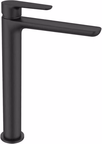 Mezclador de lavabo Mood XL de Swiss Aqua Technologies con palanca extraíble, acabado negro mate y tecnología de ahorro de agua