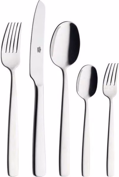 Juego de cubiertos GSW Premium de 60 piezas en acero inoxidable 18/10 color plata con estuche