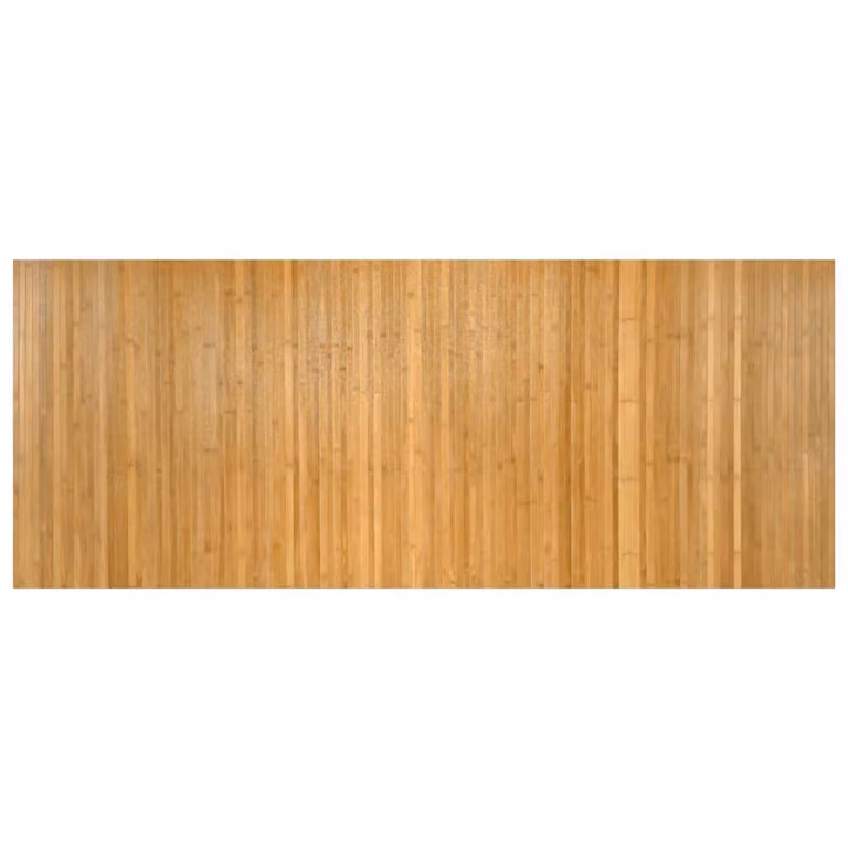 Alfombra rectangular de bambú y polipropileno vidaXL, color beige y marrón, antideslizante, An/P: 80 x 200 cm