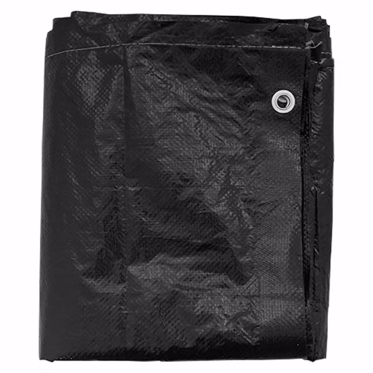 Pack de 2 fundas impermeables para muebles de jardín vidaXL en color negro, forma redonda, Diámetro: 260 cm, Altura: 90 cm