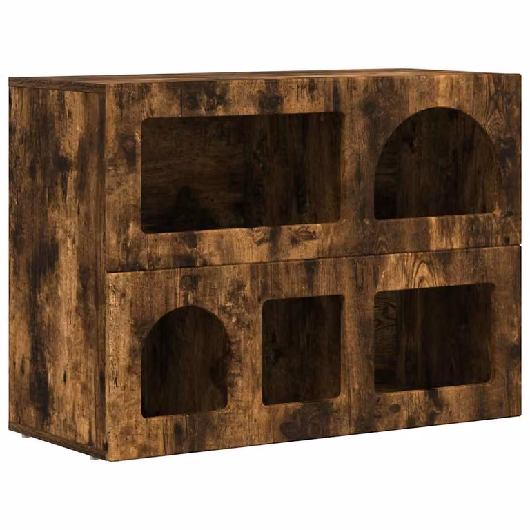 Aparador moderno vidaXL ELST en roble ahumado, An/P/Al: 80.5 x 35 x 59 cm