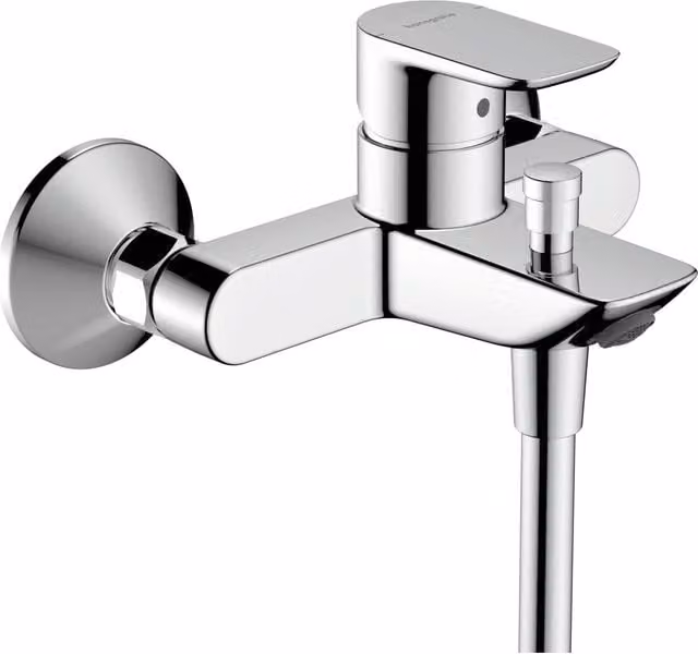 Mezclador monomando de superficie para bañera Hansgrohe Neovis Q con caño giratorio en acabado cromado