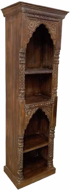 Estantería librería Wanderlust de madera con acabado artesanal en color marrón An/P/Al: 57 x 41 x 183 cm