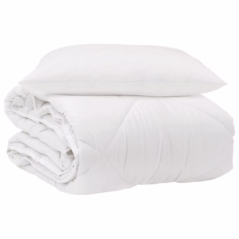 Set de 2 edredones vidaXL para todas las estaciones en microfibra blanca, An/Al: 135 x 220 cm